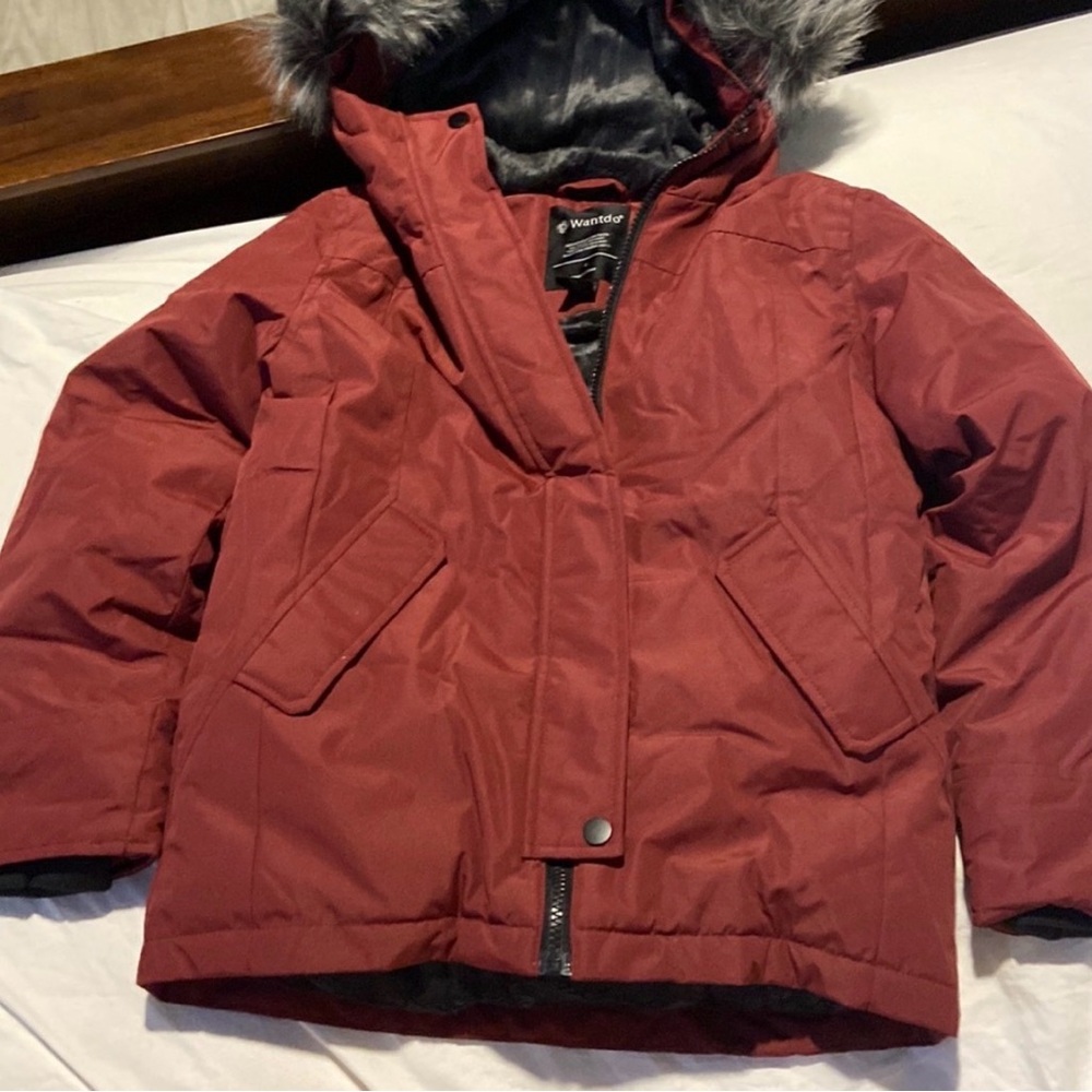 ❤️ Wantdo Red Parka with Faux Fur Hood, winter jacket .